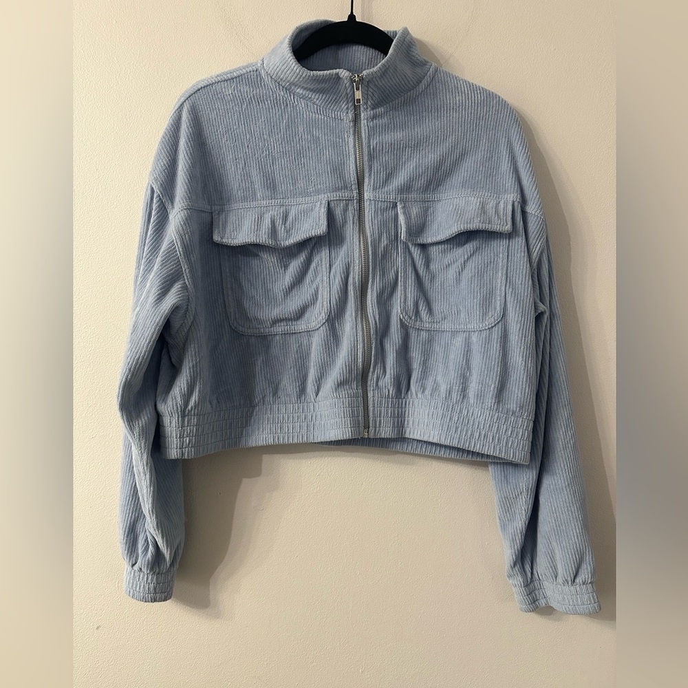 Aerie Light Blue Utility Jacket